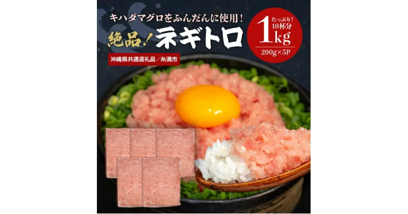 【ふるさと納税】ネギトロ 1kg (200g×5P) 訳あり 簡易包装 マグロ まぐろ 鮪 まぐろたたき 寿司 キハダマグロ 沖縄県 国頭村 那覇魚類（沖縄県共通返礼品／糸満市）