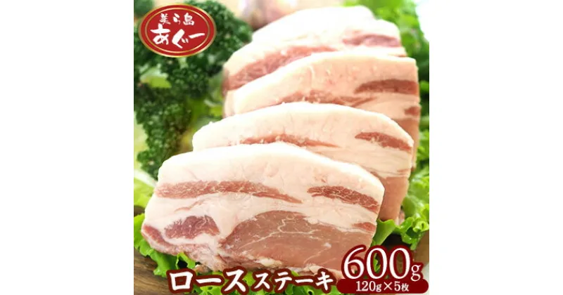 【ふるさと納税】【美ら島あぐー】　ロースステーキ 600g（120g×5枚） あぐー ロース肉 沖縄 大宜味村 豚肉 小分け 国産 おつまみ こだわり ぶた アグー 加工品 おいしい 美味しい 取り寄せ 肉 豚 冷凍 まろやか 旨味