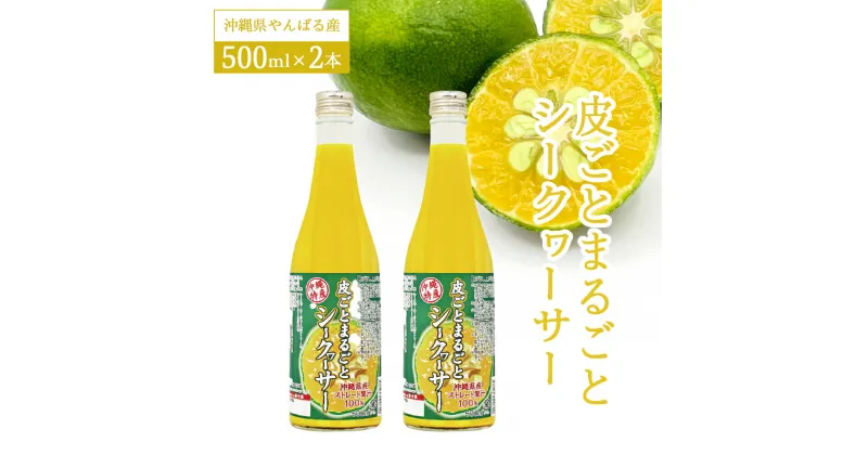 【ふるさと納税】 シークワーサー 果汁 100% 500ml × 2本 セット 皮ごと 沖縄 今帰仁 お土産 飲み物 飲料 ジュース ドリンク 割り材 ビタミン