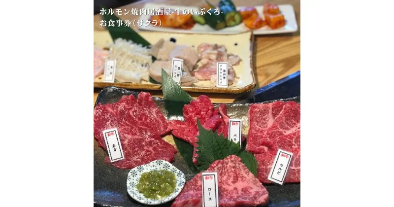 【ふるさと納税】ホルモン焼肉居酒屋-牛のいぶくろ-　お食事券1枚（サクラ）