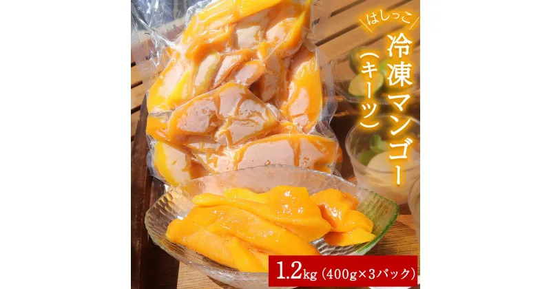 【ふるさと納税】 はしっこ冷凍マンゴー（キーツ）1.2kg（400g×3）訳ありお徳用パック 家庭用 生産者応援