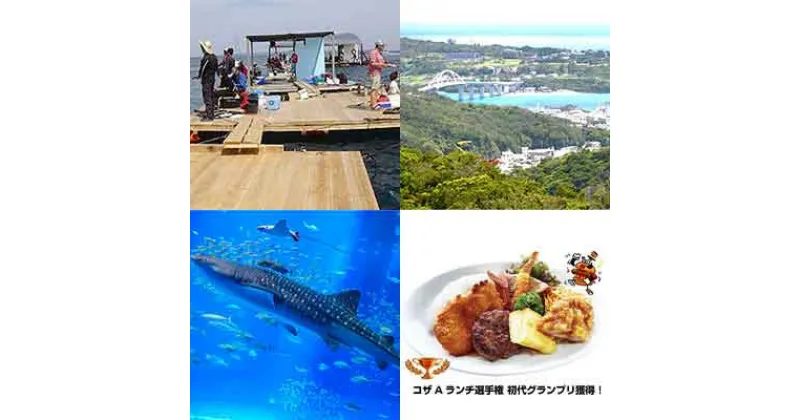 【ふるさと納税】もとぶ町を満喫【体験】プラン　4名（イカダ釣り・美ら海水族館・ランチ付）