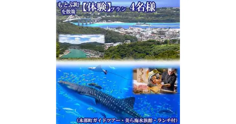 【ふるさと納税】もとぶ町を散策【体験】プラン　4名（本部町ガイドツアー・美ら海水族館・ランチ付）