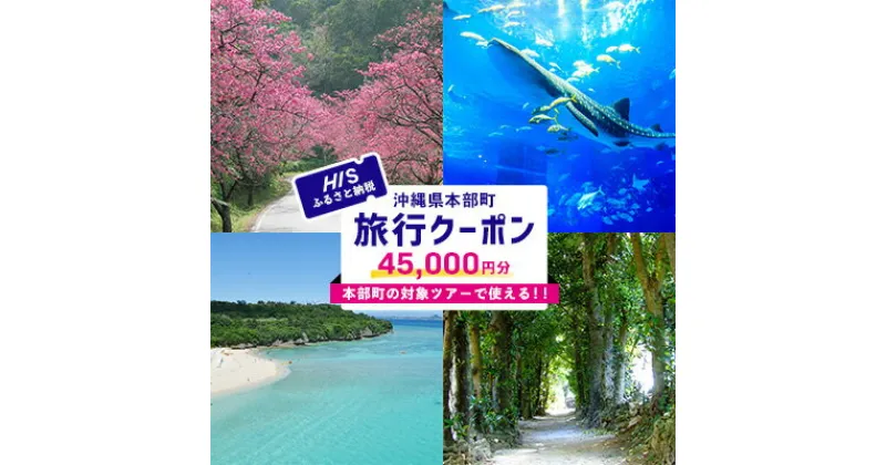 【ふるさと納税】HISふるさと納税クーポン（沖縄県本部町）4万5千円分 観光 宿泊 宿泊券 トラベル 旅行 クーポン ホテル リゾート 旅館 ファミリー ペア ダイビング 沖縄 本部町 ビーチ やんばる オリオン ゴルフ 美ら海 水族館