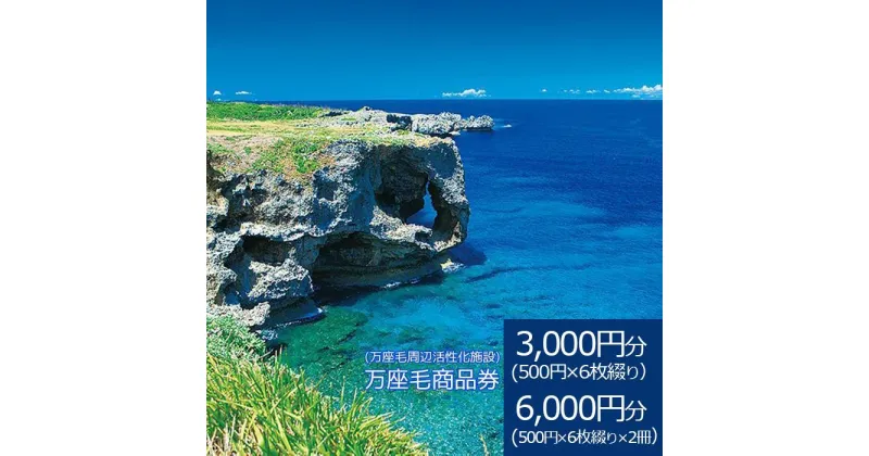 【ふるさと納税】万座毛商品券　3000円分（500円×6枚綴り）～6000円分（500円×6枚綴り×2冊）