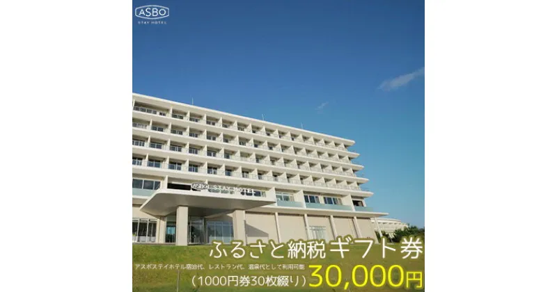 【ふるさと納税】【ASBO STAY HOTEL】ふるさと納税ギフト券 (30000円分)