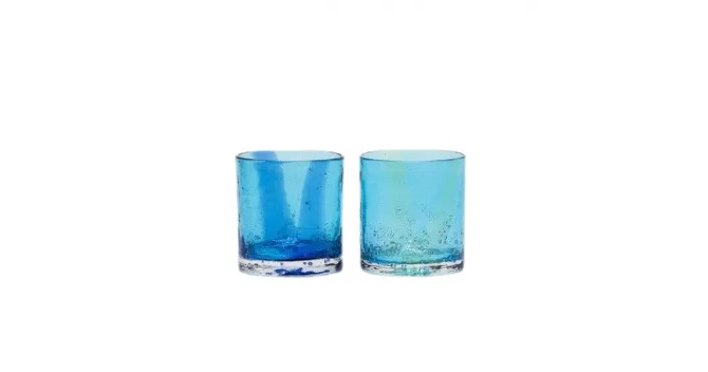 【ふるさと納税】【RYUKYU GLASS WORKS 海風】はまういロックグラス2色セット