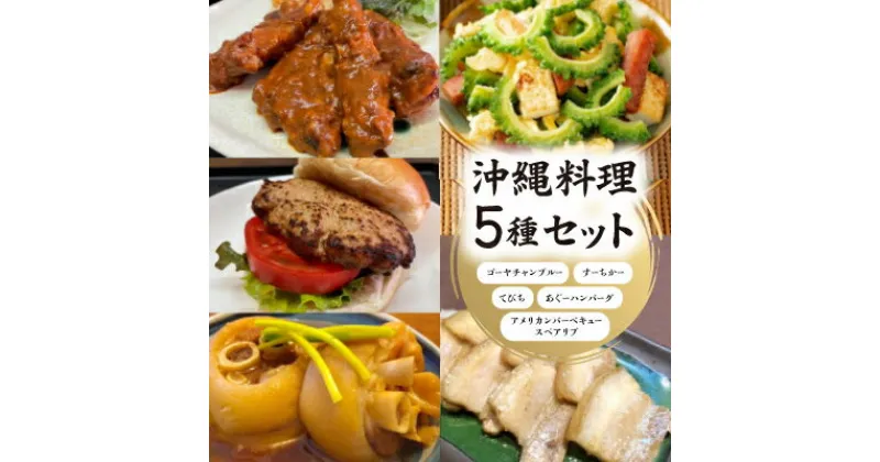 【ふるさと納税】沖縄料理5種セット(ゴーヤーチャンプルー、すーちかー、てびち、あぐーハンバーグ、スペアリブ)【配送不可地域：離島】【1455026】