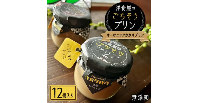 【ふるさと納税】洋食屋のごちそうプリン「オーガニックカカオプリン12個入り」無添加スイーツ【配送不可地域：離島】【1450635】