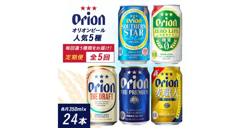 【ふるさと納税】【毎月定期便】オリオンビール 人気の5種類をお届け全5回【4008206】