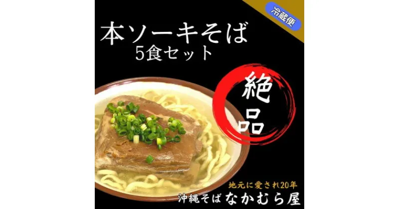 【ふるさと納税】本ソーキそば(細麺・5食セット)沖縄そば【配送不可地域：離島】【1471005】