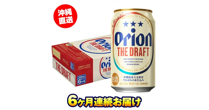 【ふるさと納税】オリオンビール　ザ・ドラフト（350ml×24缶）　6ヶ月連続お届け