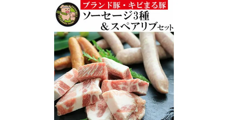 【ふるさと納税】【ブランド豚・キビまる豚】ソーセージ3種＆スペアリブセット – 豚肉 小分け BBQ バーベキュー 骨付き肉 おすすめ ソーセージ 詰め合わせ 1.6kg 人気 ブランド豚 沖縄県 八重瀬町