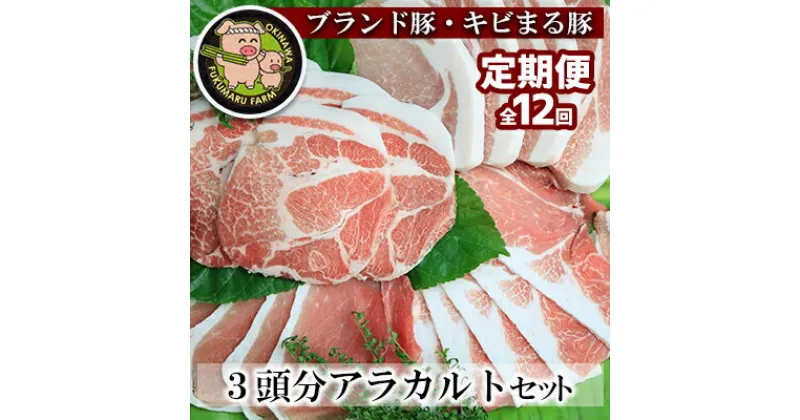 【ふるさと納税】【定期便：12回】 ブランド豚・キビまる豚3頭分アラカルトセット（約146kg）-豚肉 定期便 12ヶ月 3頭分 ステーキ 焼肉 しゃぶしゃぶ カットオーダー可能 堪能セット 豚ロース 肩ロース 豚バラ ウデ肉 モモ肉 ヒレ ブランド豚 贅沢 堪能 沖縄県 八重瀬町